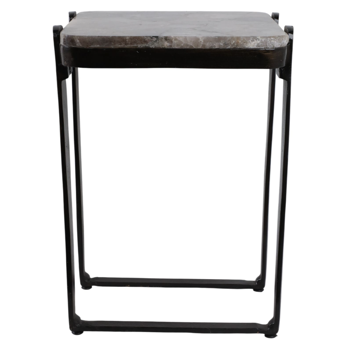 Rolla Smoky Quartz Top Accent Table