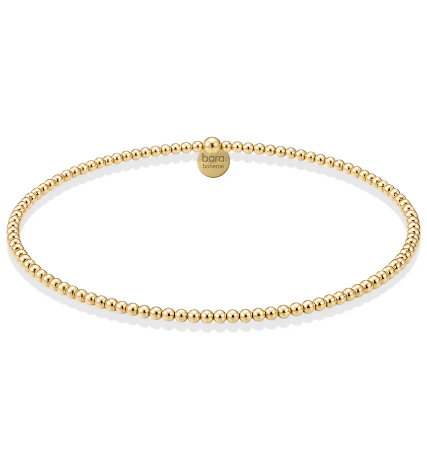 bara boheme classic 2mm gold filled bead bracelet - 13 Hub Lane   |  