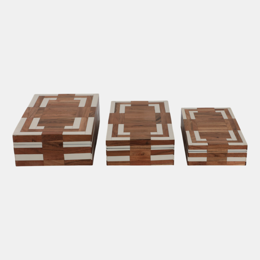 Wood Inlay Resin Box - 13 Hub Lane   |  Wooden Boxes
