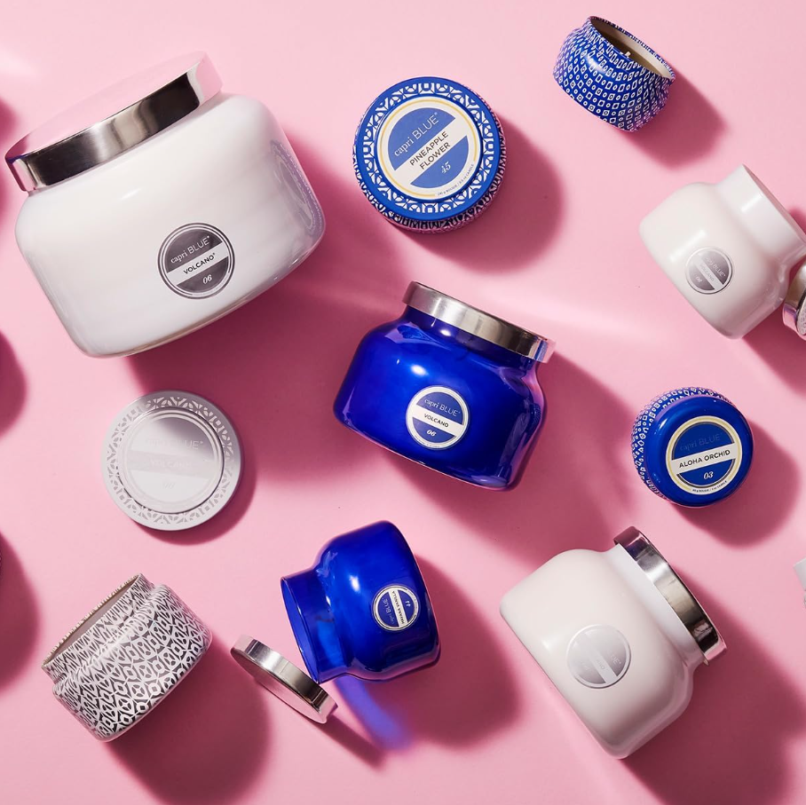 Volcano White Printed Travel Tin - 13 Hub Lane   |  Volcano