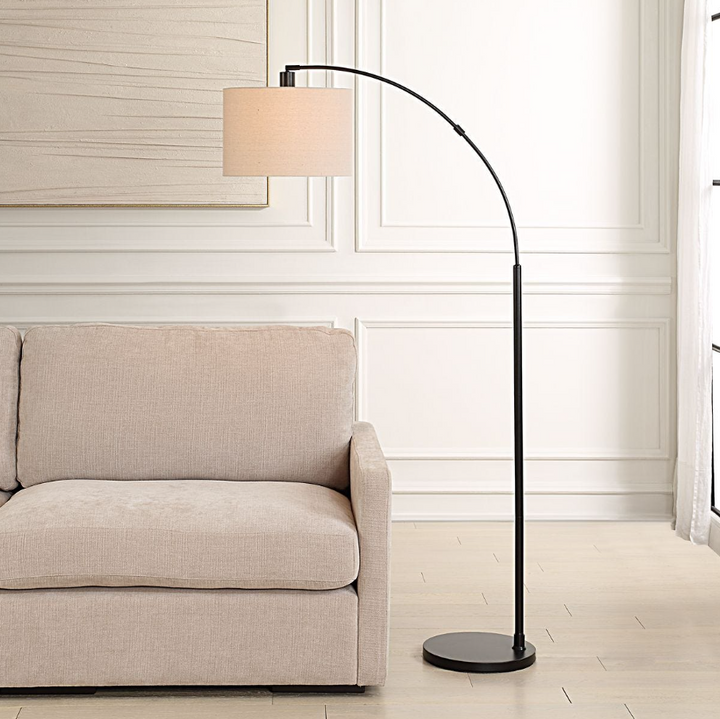 Curved Arc Floor Lamp, Black