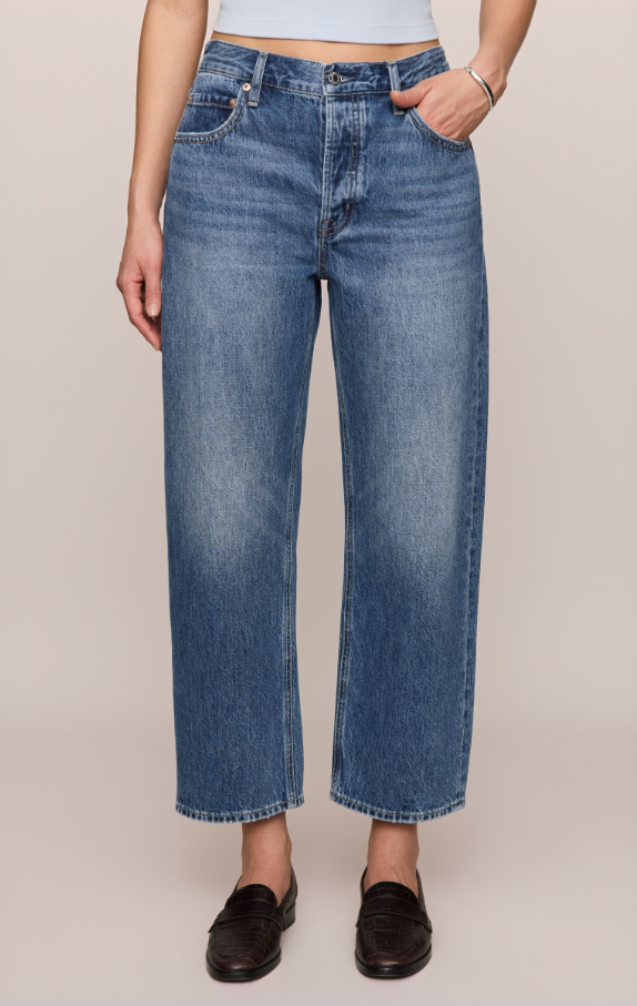 The Off Duty Mid-Rise Bowed Ankle Jeans, Breakpoint