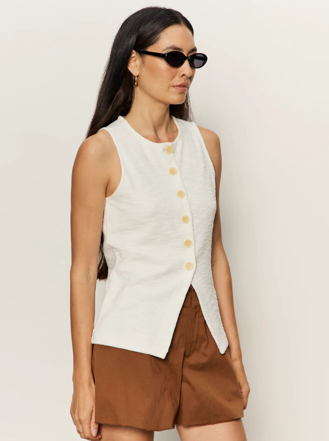 Nothing Extra Knit Vest, Chalk
