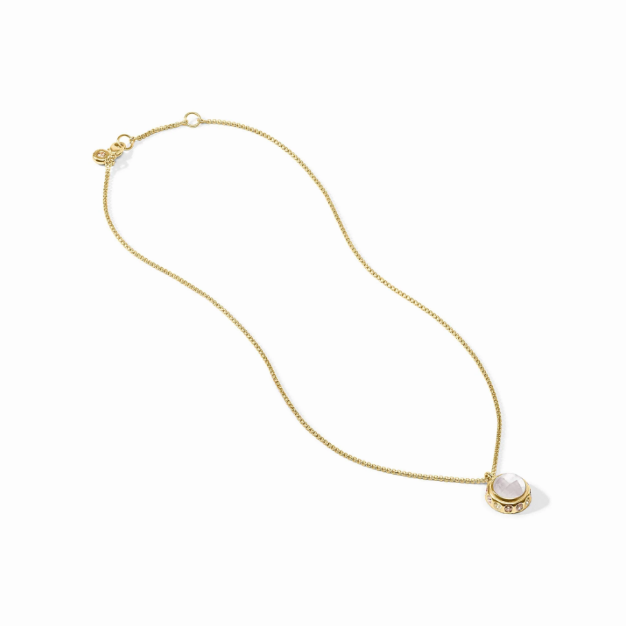 Julie Vos Rainbow Delicate Necklace, Iridescent Clear Crystal - 13 Hub Lane   |  Solitaire Necklaces