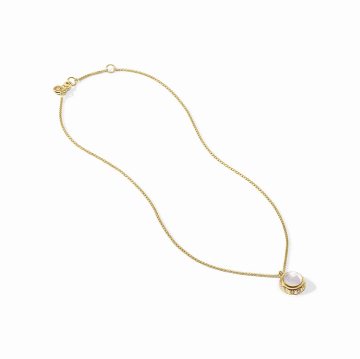 Julie Vos Rainbow Delicate Necklace, Iridescent Clear Crystal - 13 Hub Lane   |  Solitaire Necklaces