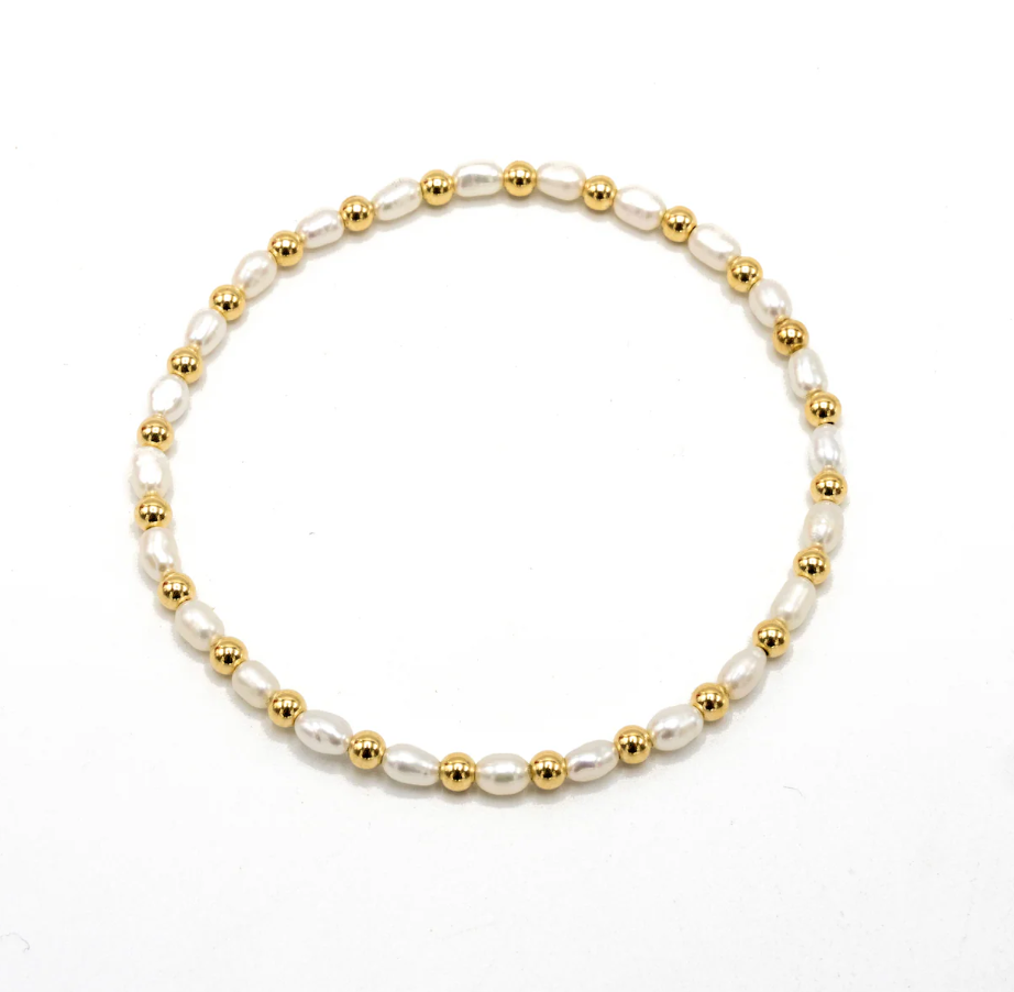 Montauk Pearl Beaded Bracelet - 3mm - 13 Hub Lane   |  Beaded Bracelets