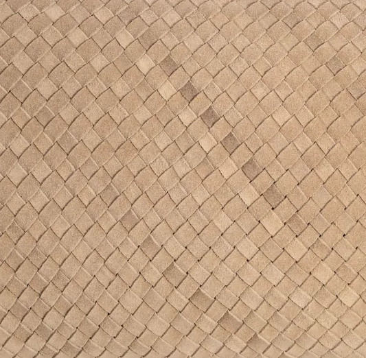 Waffle Weave Leather Lumbar, Taupe - 13 Hub Lane   |  