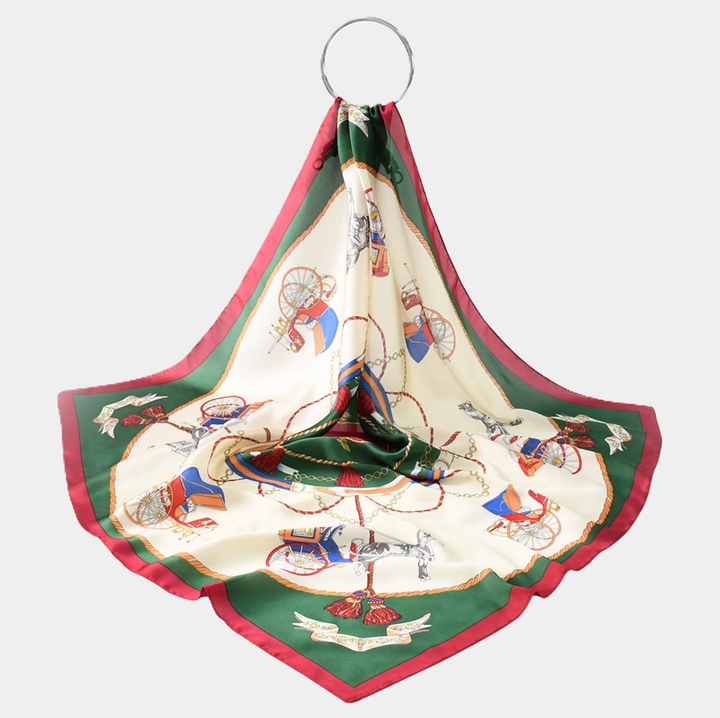 Horse & Carriage Square Scarf - 13 Hub Lane   |  
