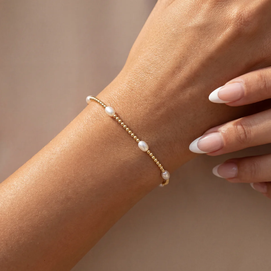 bara boheme piper gold filled beaded bracelet w/ pearls - 13 Hub Lane   |  