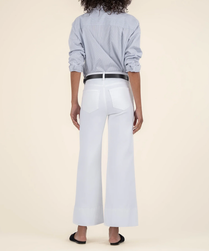 Kut From the Kloth Meg Pin Tuck Wide Leg, Optic White