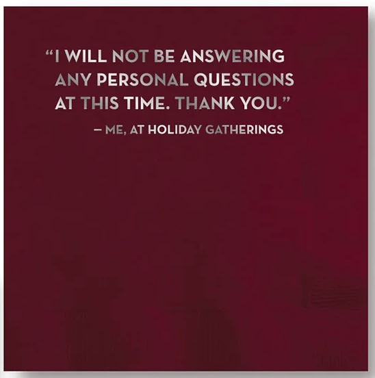 Personal Questions Cocktail Napkins - 13 Hub Lane   |  