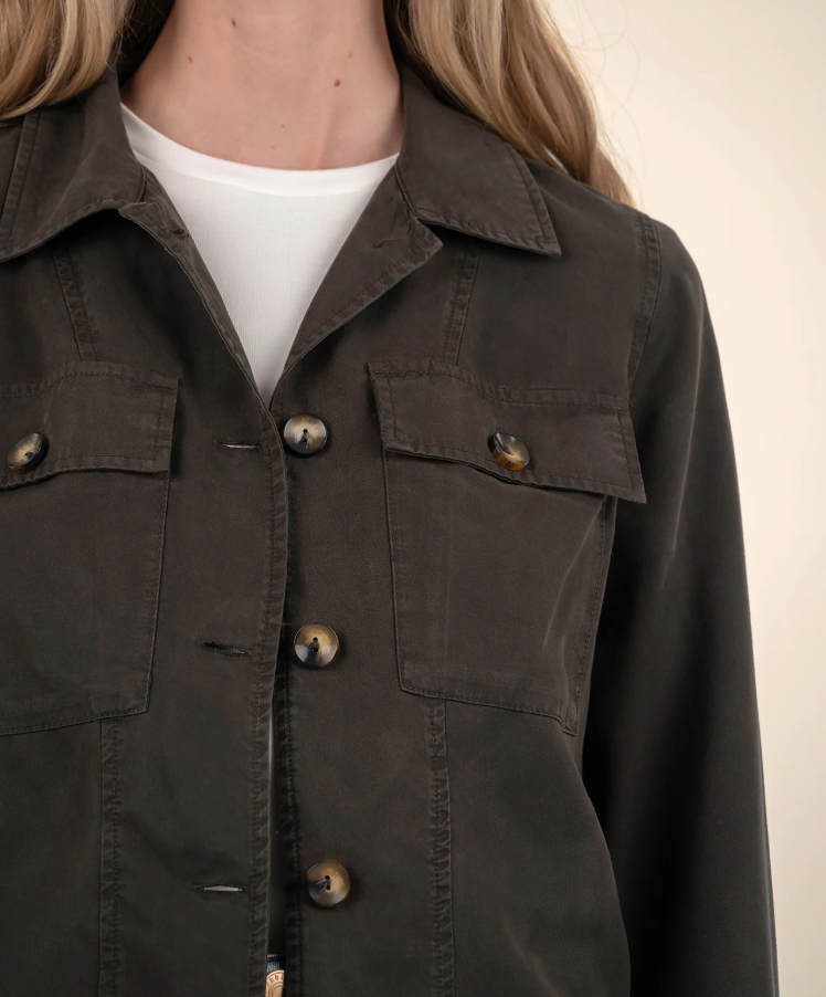 Kut From the Kloth Josalyn Trucker Jacket, Military