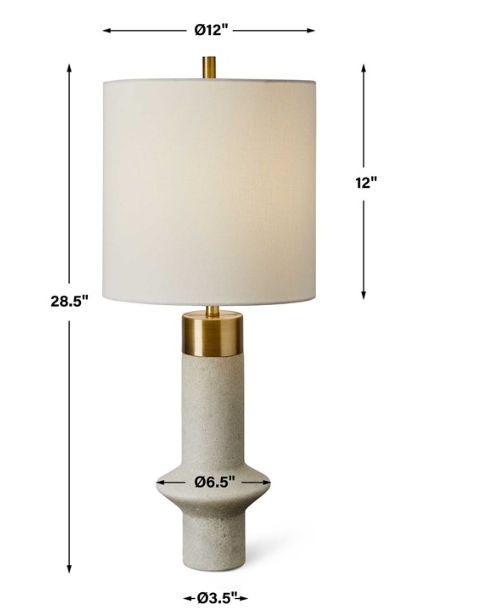 Edge White Table Lamp - 13 Hub Lane   |  Stone Table Lamps