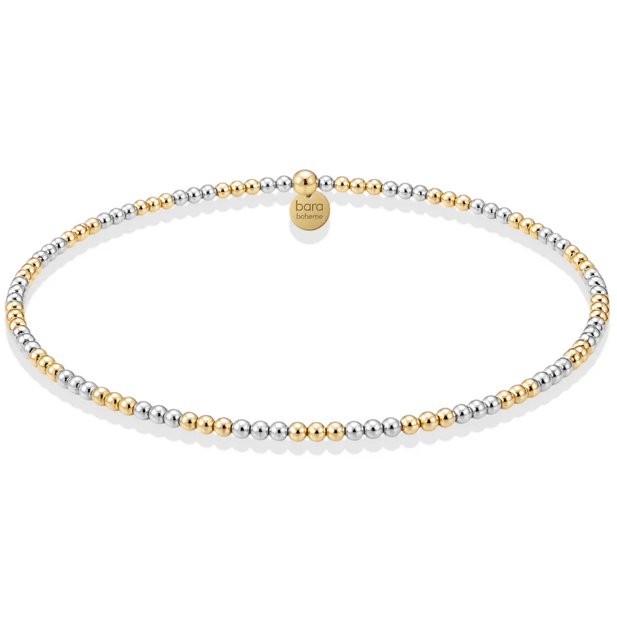 bara boheme triple 2tone 2mm beaded bracelet - 13 Hub Lane   |  