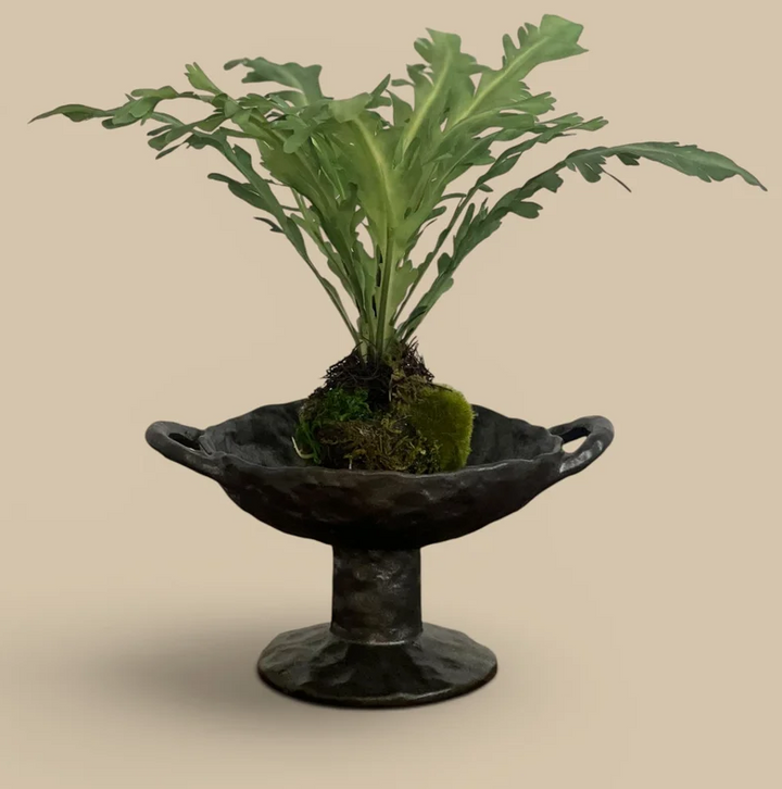 Stoneware Pedestal Bowl
