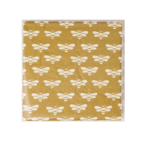 Bee Pattern Cocktail Napkins