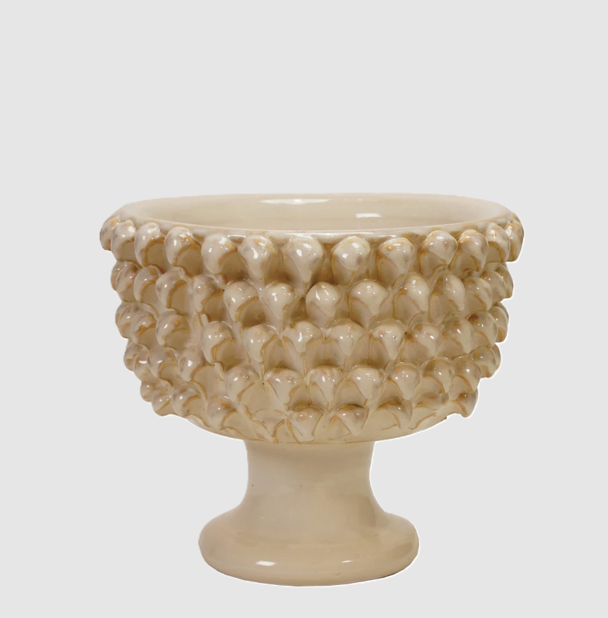 3D Formed Terra-Cotta Footed Planter - 13 Hub Lane   |  Stoneware Planters