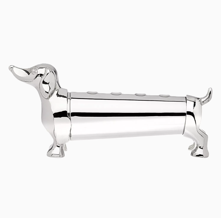 Dachshund Bartool Set - Nickel - 13 Hub Lane   |  Cocktail Shakers & Tools