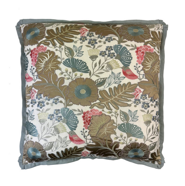 Gilcrest Linen Embroidered w/ Cupcake Flange Pillow