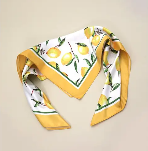 Lemon Print Bandana Scarf - 13 Hub Lane   |  Bandanas