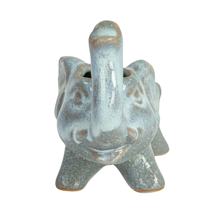 Stoneware Elephant Match Holder w/ Striker