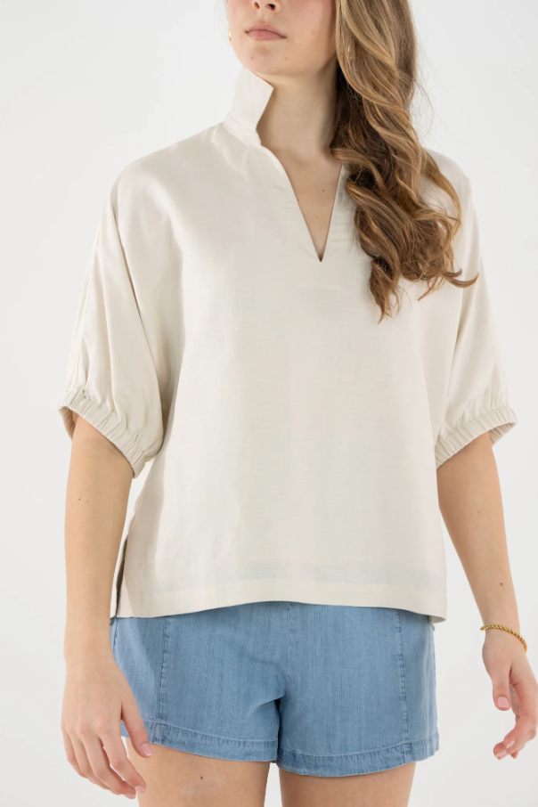 Poppy Top - Sandshell Linen - 13 Hub Lane   |  