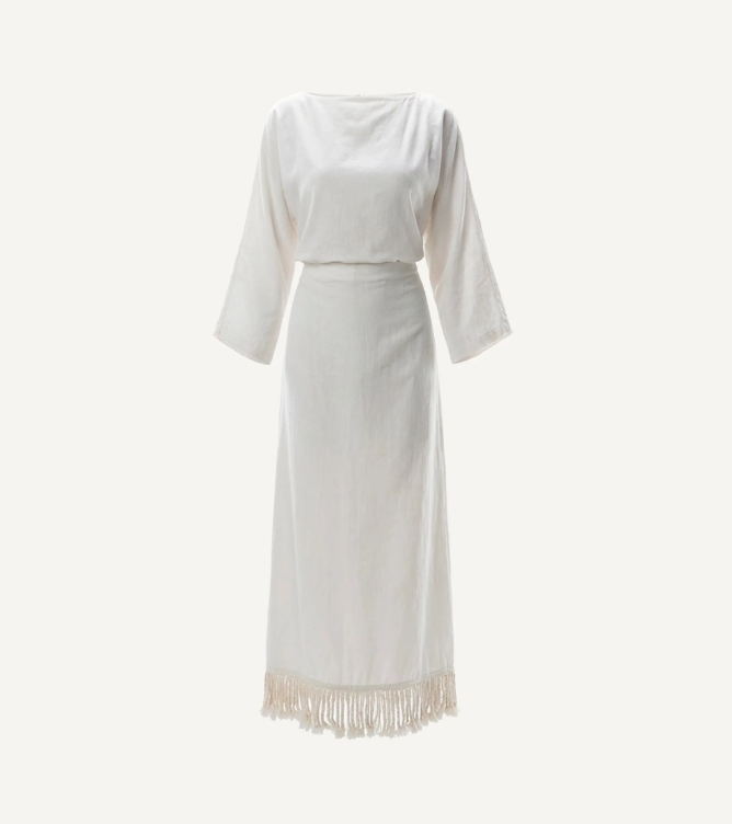Robin Ankle Dress, Ivory