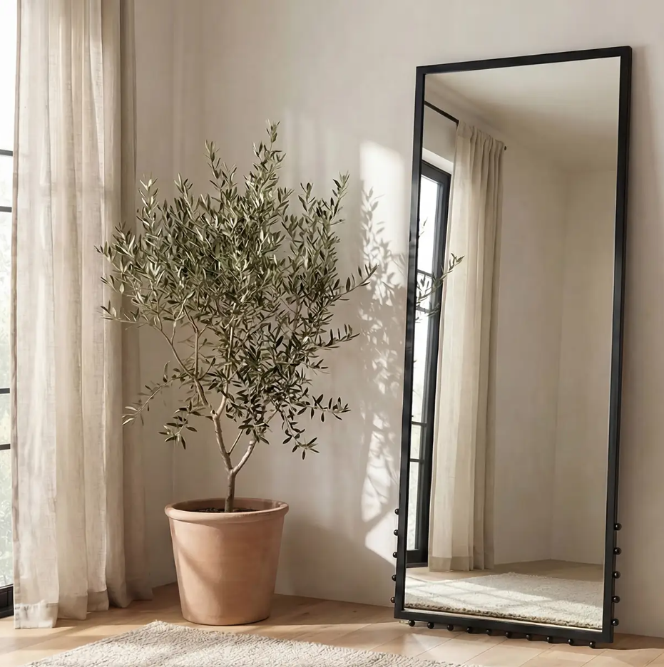 Figaro Floor Mirror, Black - 13 Hub Lane   |  Floor Mirrors