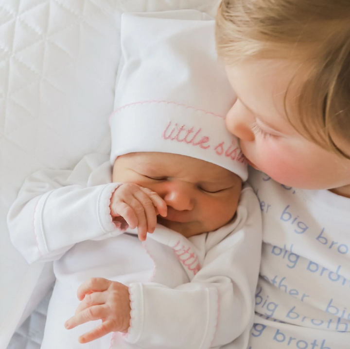 Little Sister Embroidered Hat - 13 Hub Lane   |  Bonnets & Hats