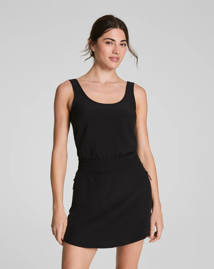 SPANX® On the Move Tank Dress, Very Black - 13 Hub Lane   |  Mini Dresses