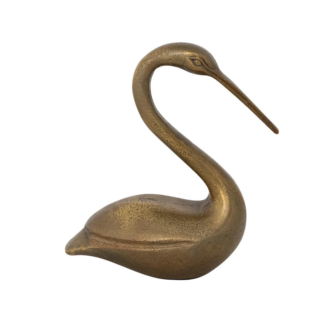 Antique Brass Swan
