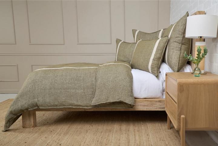 Rory Duvet Cover, Moss & Flax