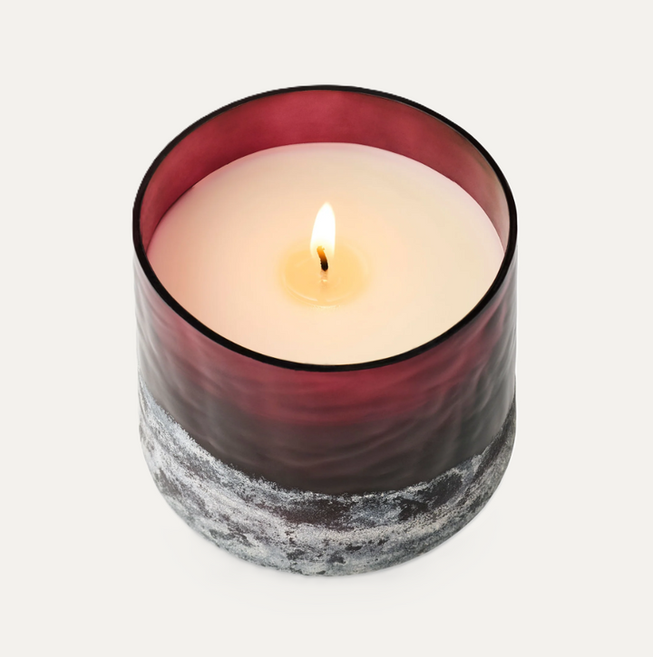 Crimson Woods Baltic Glass Candle