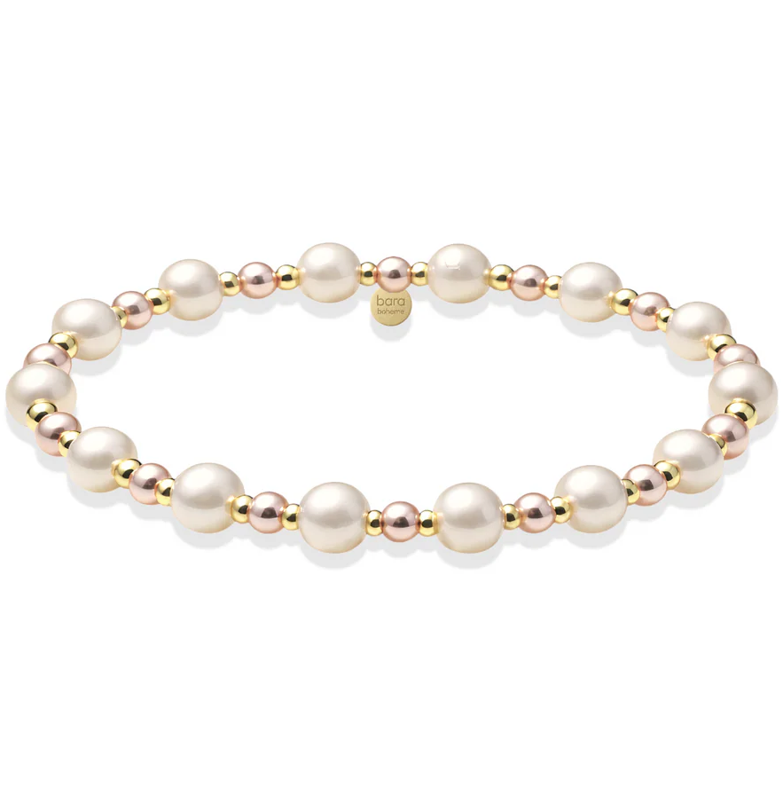 bara boheme phoebe gold filled beaded bracelet w/ pearls - 13 Hub Lane   |  