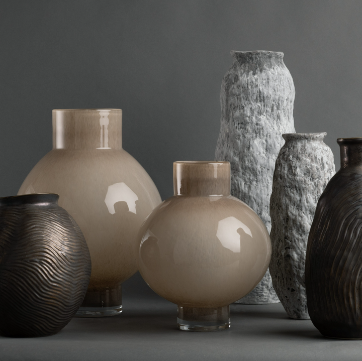 Felino Vase, Beige - 13 Hub Lane   |  Glass Vases