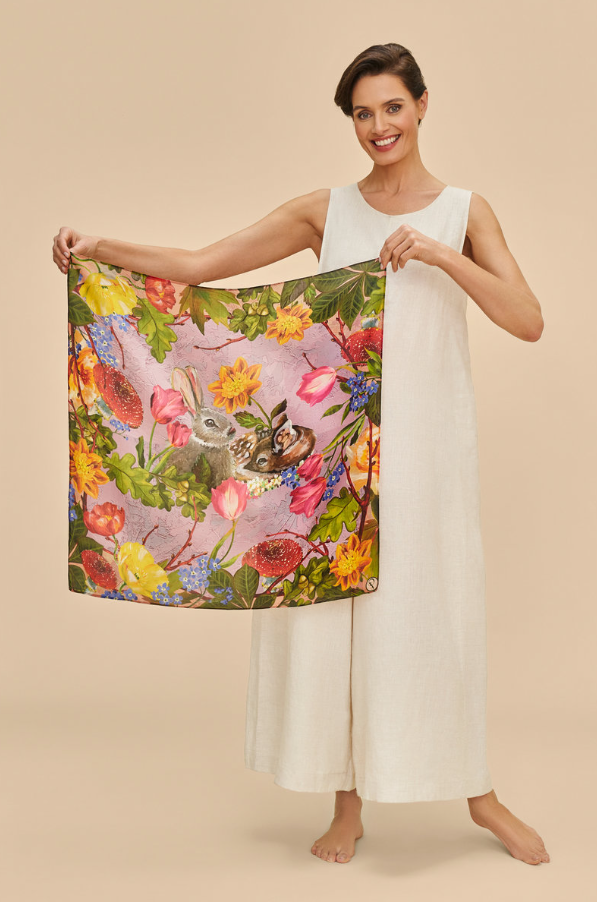 Whimsical Woodland Silk Scarf