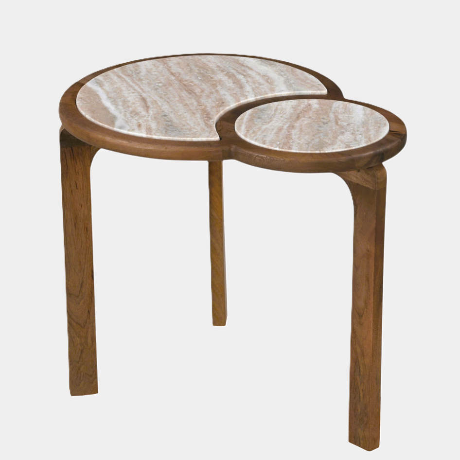 Tenney Wood & Marble Accent Table - 13 Hub Lane   |  