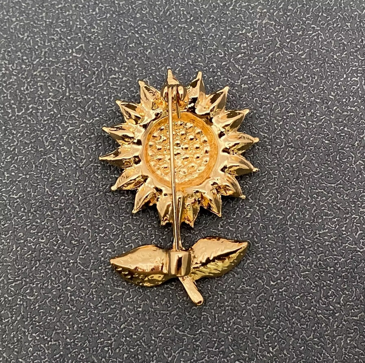 Rhinestone Sunflower Brooch - 13 Hub Lane   |  Brooches