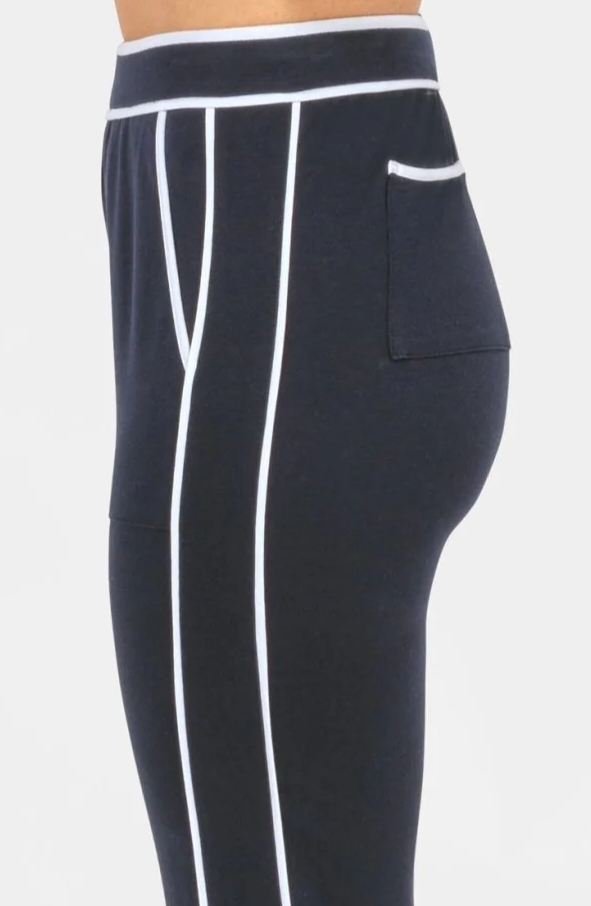 Sweat Pants - Trim It Up, Navy w/ White