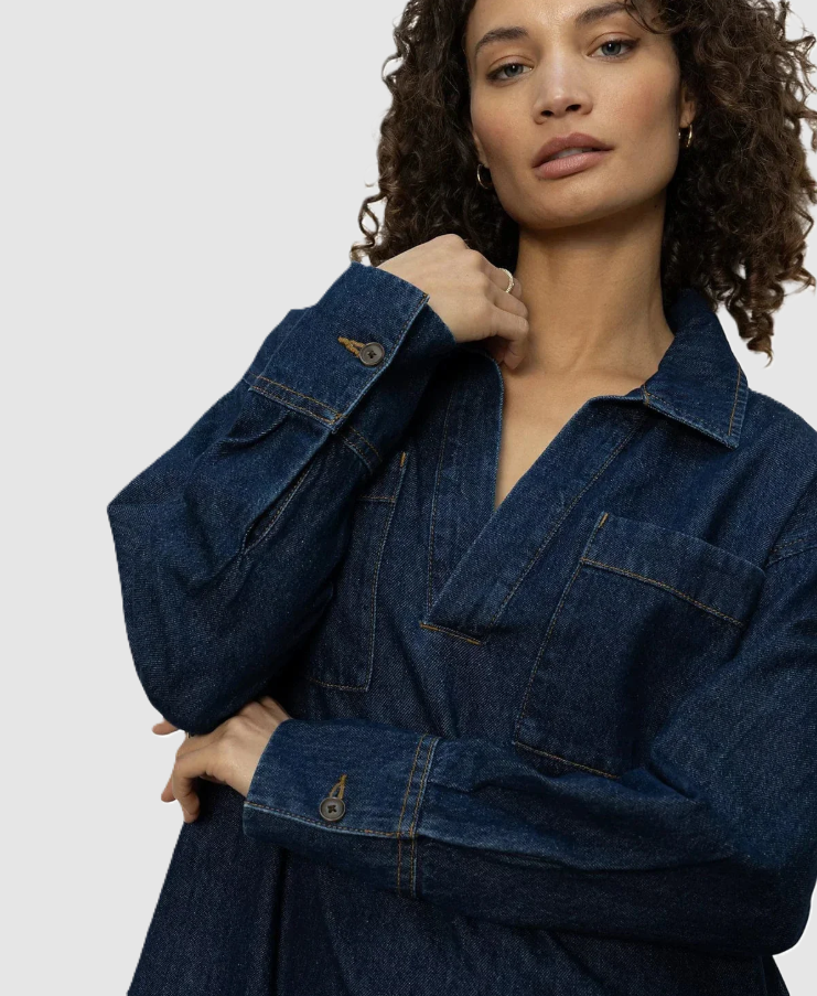 All-Day Denim Tunic Dress, Surprise M All-Day Denim Tunic Dress, Surprise M