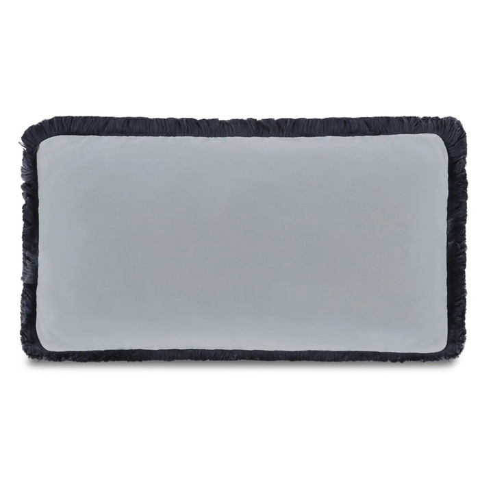 Yasmin Faux Mohair Lumbar Cushion, Light Blue