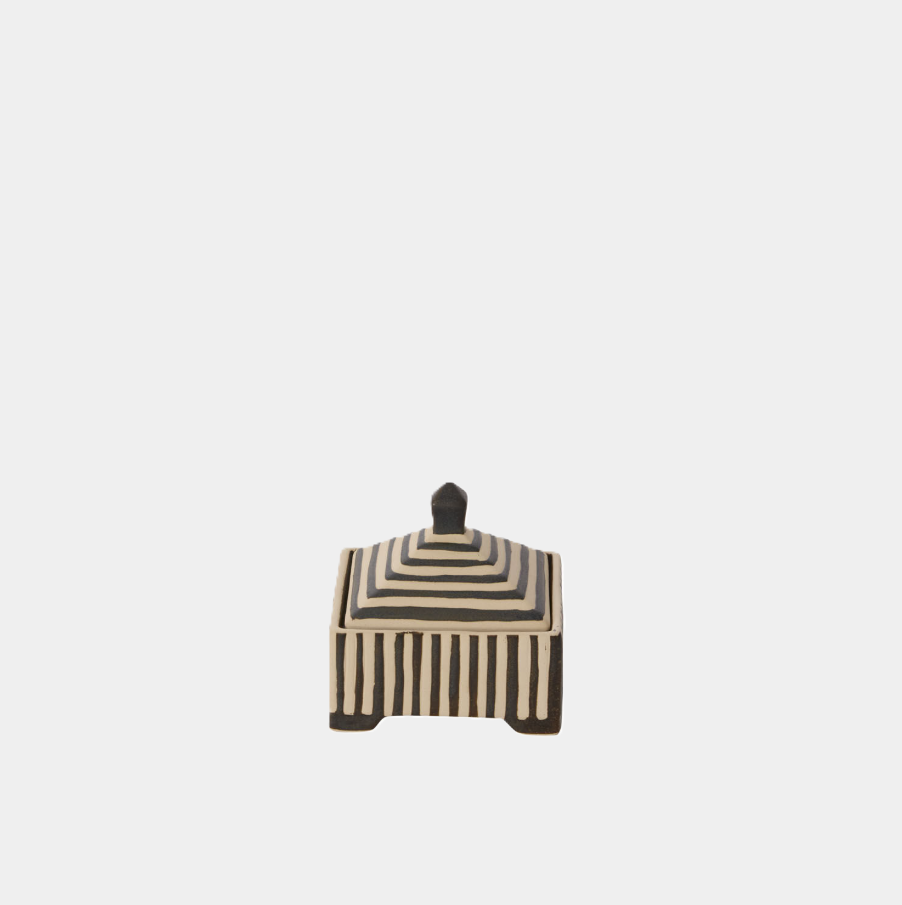 Banda Decorative Box, Black - 13 Hub Lane   |  Ceramic Boxes