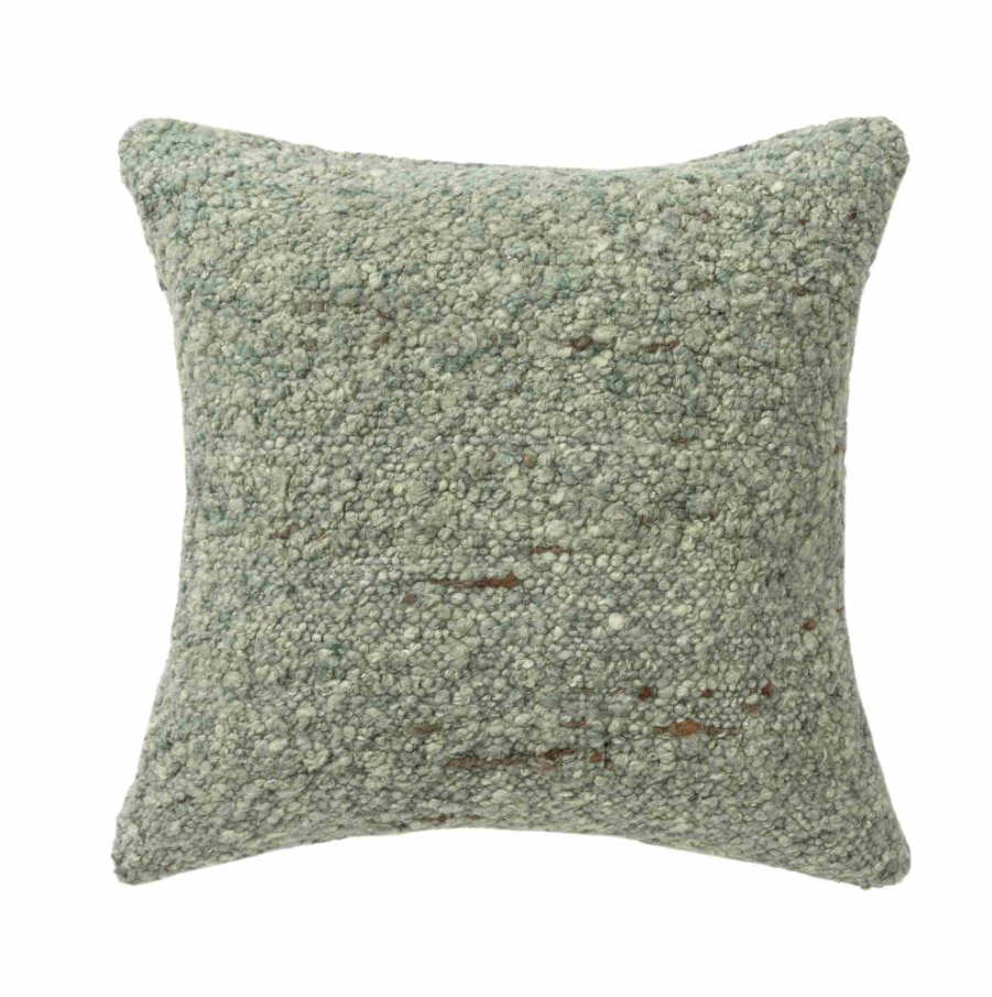 Green Boucle Pillow
