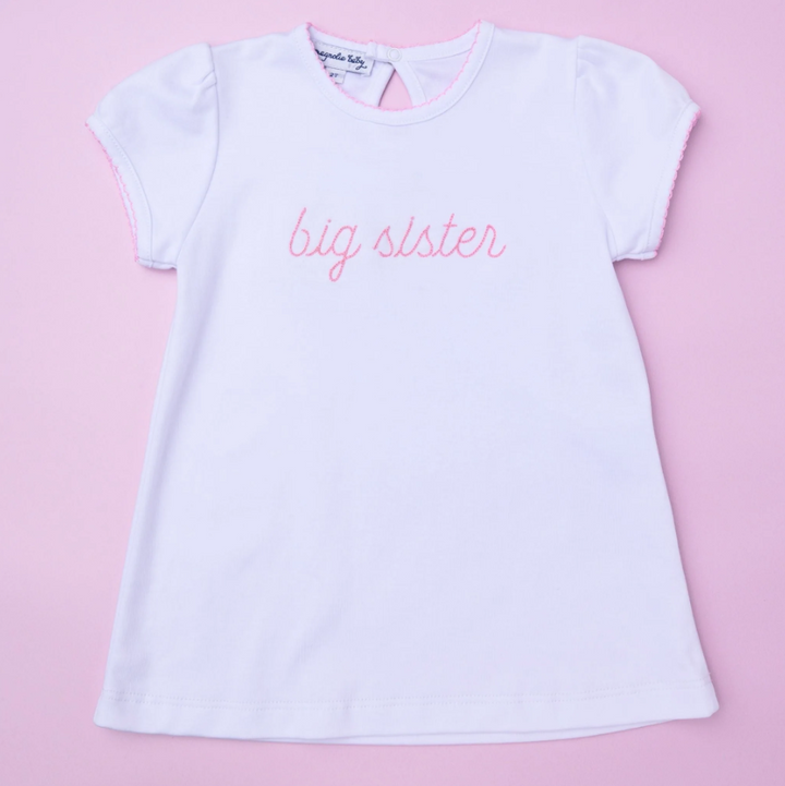Big Sister Embroidered T-Shirt - 13 Hub Lane   |  Kids Tops