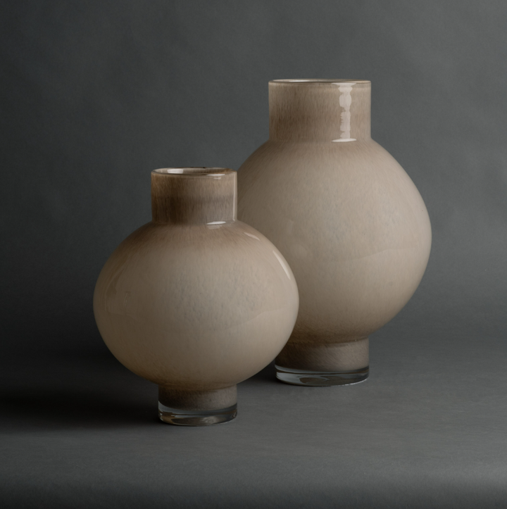 Felino Vase, Beige - 13 Hub Lane   |  Glass Vases