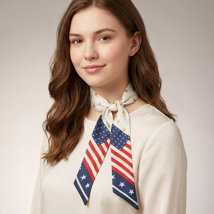 American Flag Twilly Skinny Scarf