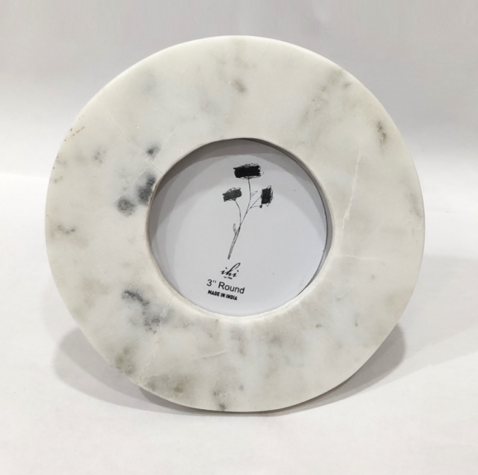 Round Marble Photo Frame - 13 Hub Lane   |  Marble & Stone Frames