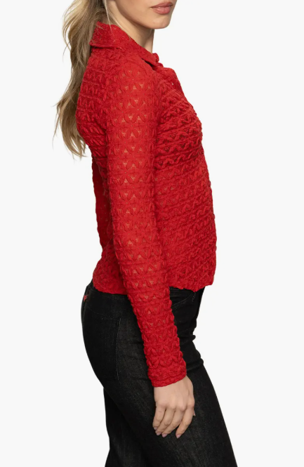 Dreamgirl Lace Button-Up, Red Energy - 13 Hub Lane   |  Button-Ups