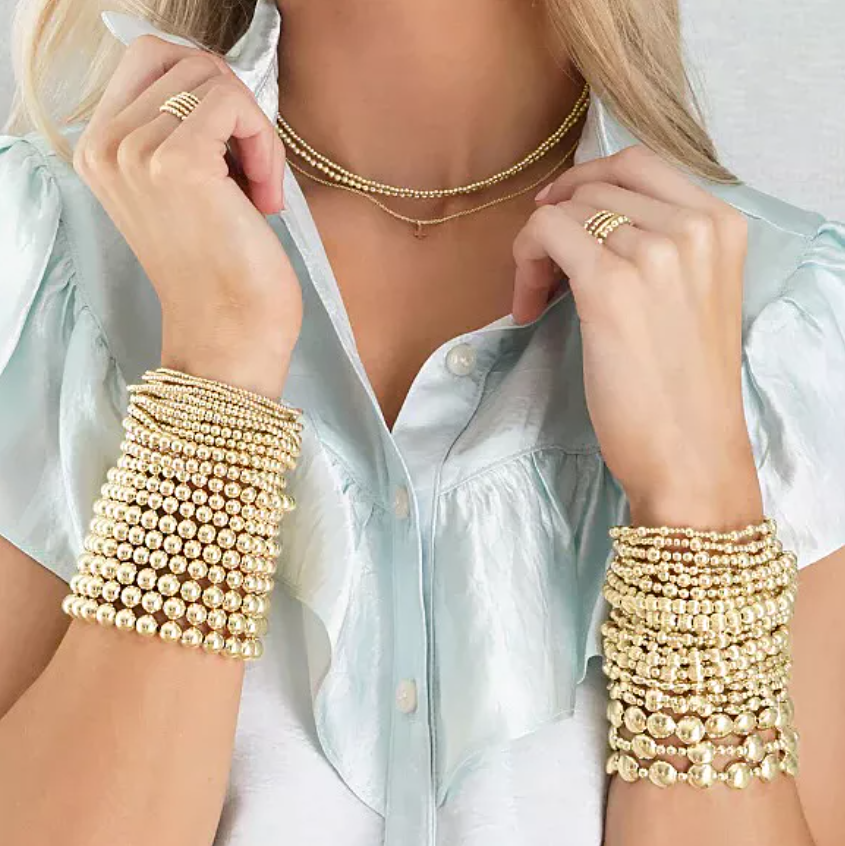 enewton 15" choker classic gold - 3mm bead