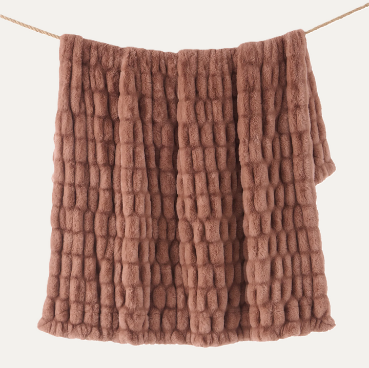 Ruched Rabbit Double Sided Throw - 13 Hub Lane   |  